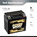 YTX5L-BS Battery replacement (5Ah, 12v, Sealed) Maintenance Free Battery ExpertPower®