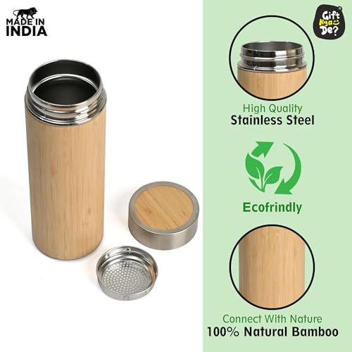 Image of GKD Desk Organizer with Wooden Diary, Bamboo Pen & Bottle, 2026 Calendar, Clock, and 4 Compartments - Elegant Wooden corporate Gift Table Organizer for Office and Home Use (Combo 2)