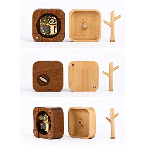 Cajas de música de Navidad y San Valentín regalo de madera 4
