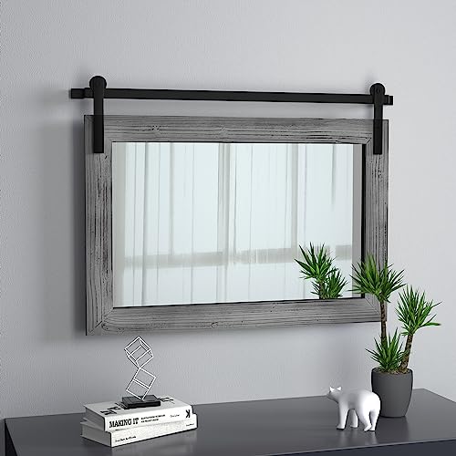 Image of COGOOD Farmhouse Bathroom Mirrors for Over Sink - 22 x 30 Grey