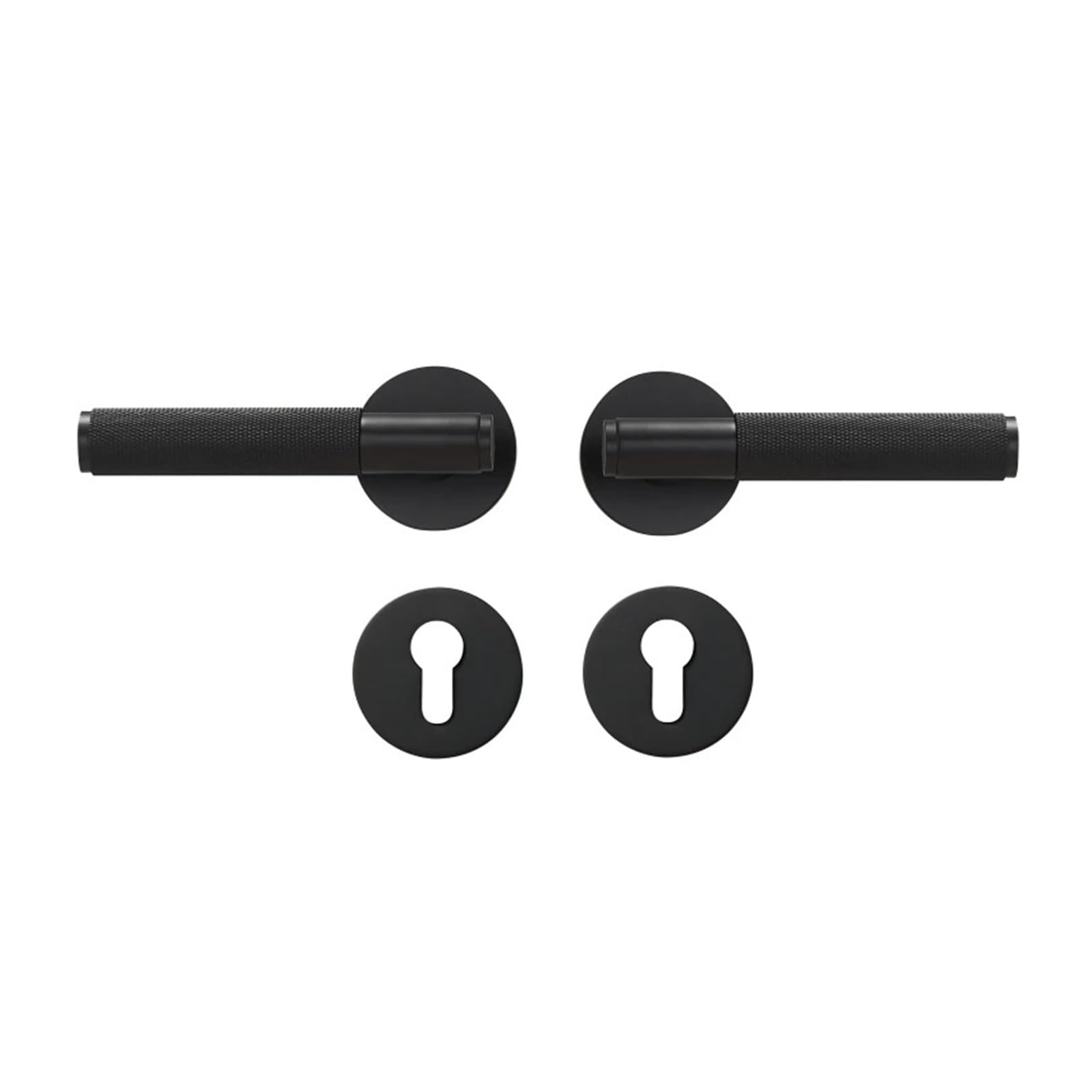 Sharunsfeli Dummy-Qbcf Dooroom Brass Door Lever Set Knurled Privacy Passage Dummy Thumbturn Lock Handle Set Knurled Hardware(Dummy-Qbcf)