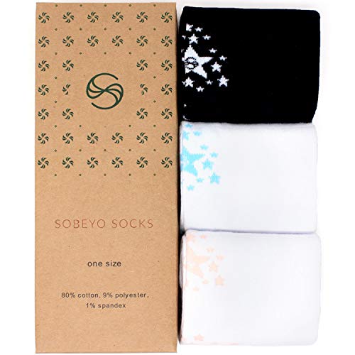 Girl's Knee High Soft Cotton Falling Star Pattern Fashion Comfy Socks 3 Pairs per Pack2