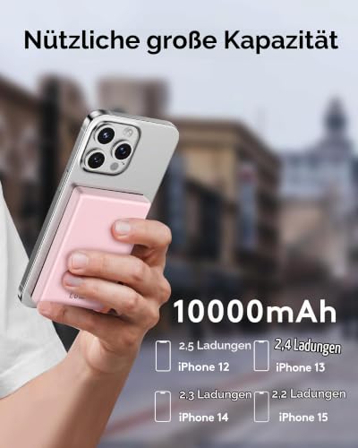 iPhone Powerbank für Magsafe, Dünn & Leicht 10000mAh Magnetische Power Bank – Ansicht 7