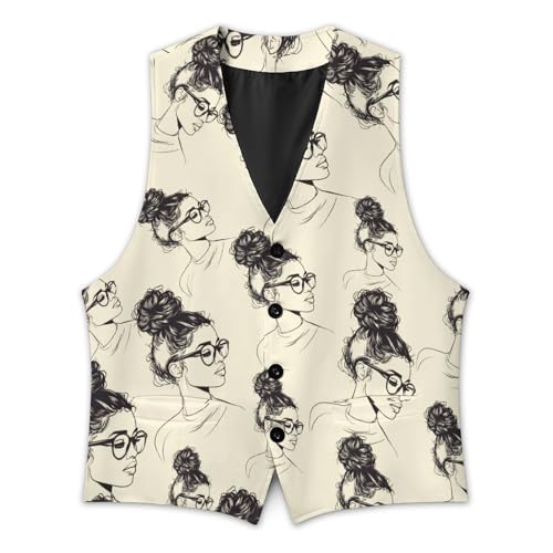 Fashion African Woman Trendy Vest Suit for Men V Neck Formal Dress Waistcoat Vests Business Slim Fit2