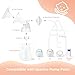 Breast Pump Parts Compatible with Spectra Bottles for Pumping Spectra Pump Bottles, Breast Pump s1/s2/9 Plus, Breastmilk Storage Bottle Pump Bottle Not Original Accessories, 6 Count