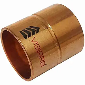 Visiaro Copper Coupling, Pipe Fittings, Inner Dia 1-1/4 inch, Wall Thickness 16 swg, Pack of 1