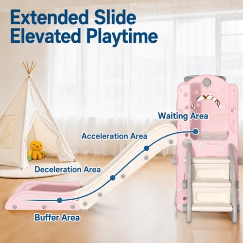 BIERUM Toddler Slide, 6 in 1 Toddler Slides for Kids 1-3 Indoor Outdoor by BIERUM - Used condition - Image 7