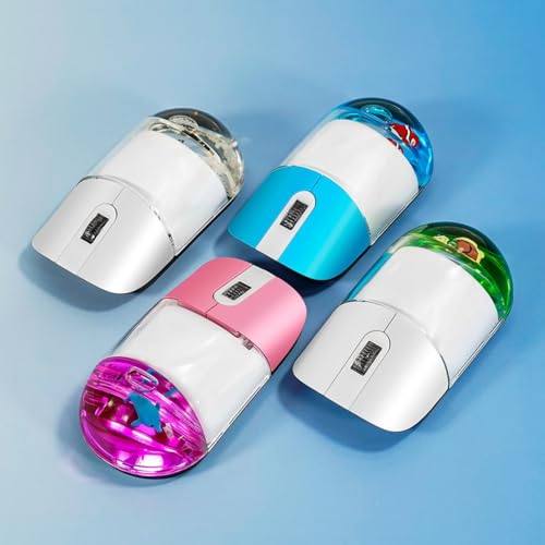 Ratón inalámbrico Frutiger Aero con flotadores y líquido en movimiento con sensor óptico preciso 5
