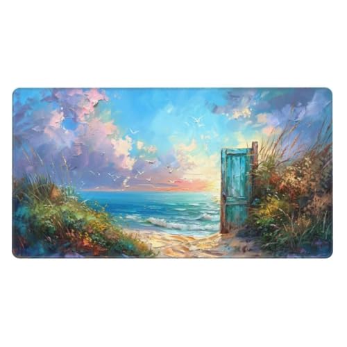 Mauspad XXL 600x300mm,Mauspad Anlage Mousepad,Himmel Schreibtischunterlage Kinder,Wasserdicht Mauspad Gaming,Vernähte Kanten Desk Mat,Anti-Rutsch Mouse Pad,für Gaming,Büro,Zuhause,Geschenk ly-374