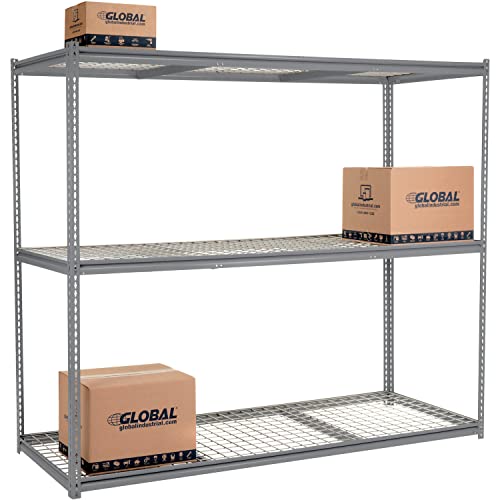 Global Industrial High Capacity Starter Rack 96x48x963 Levels Wire Deck 800lb Per Shelf GRY