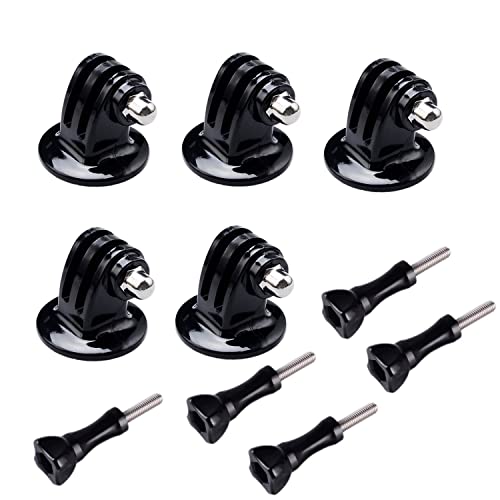 KAGYOKU Tripod Mount Adapter Compatible with GoPro Hero 11, 10, 9, 8, 7, 6, 5, 4, Session, 3+, 3, 2, 1, Hero (2018), Fusion, Max, DJI Osmo, Sjcam, Xiaoyi Action Cameras (10 Packs)