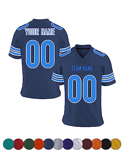 Busparst Camiseta de Fútbol Personalizada para Niños y Adultos con Nombre y Número, Camiseta de Fútbol Personalizada, Camisetas de Fútbol Personalizadas para Hombres y Mujeres