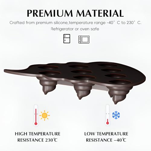 Molde de silicona para cubitos de hielo, 2 piezas miniatura 4