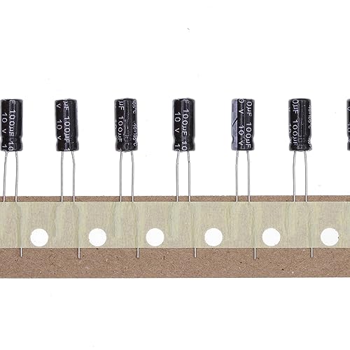 100 Piezas 10V 100UF Condensador electrolítico de aluminio enchufable 5x11 5 * 11mm
