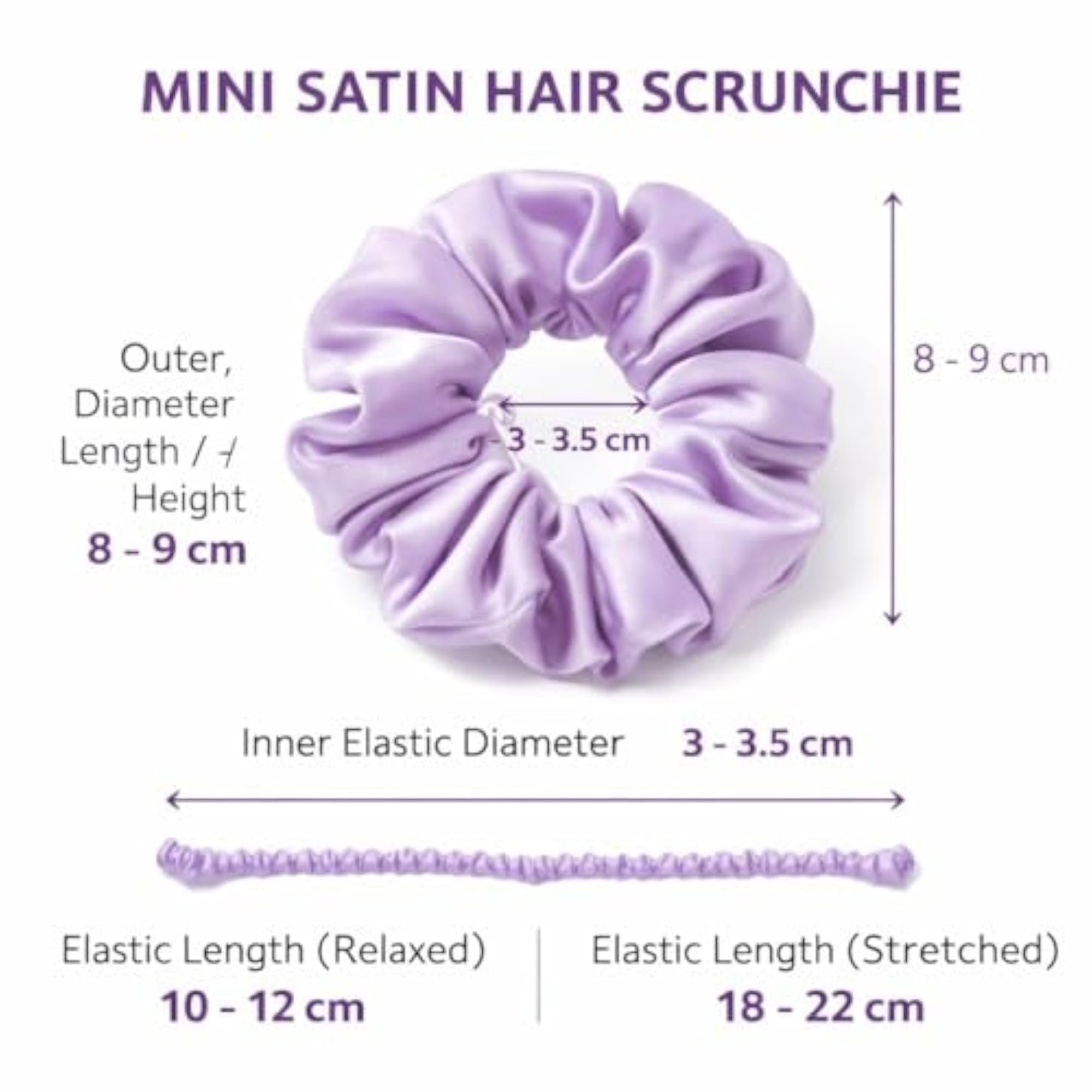 Satin Silk Hair Scrunchies for Women, Mini Size Pack of 12
