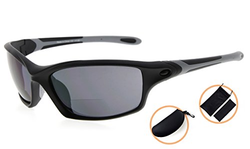 Image of Eyekepper Bifocal Sunglasses for Women Men, Rectangular Frame | Outdoor Sports Bifocal Reading Sunglass, with Readers Built in, Mens Tinted Sun Reader Bifocals, Ladies Cheater,Wrap Half Rim