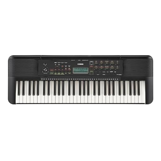 Yamaha 61-Key Portable Keyboard for Beginners with Learning Tools, Music Rest and Power Adapter PSRE283