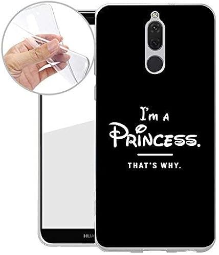 Finoo TPU HandyhA lle fA r Dein Huawei Mate Lite Made Germany HA lle mit Motiv und Optimalen Schutz Silikon Tasche Case Cover SchutzhA lle fA r Dein Huawei Mate Lite Princess Black