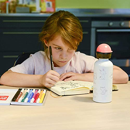 Sigg - Kids Water Bottle - All My Friends - Leakproof - Lightweight - Bpa Free - Aluminum - 13 Oz #TOP6
