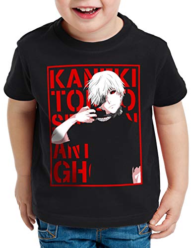 style3 Tokyo Fate Camiseta para Niños T-Shirt Ghoul Kaneki Anime Manga, Talla:140