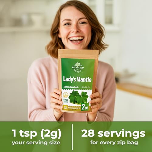 Image of 2 oz. Lady's Mantle Herbal Tea (Alchemilla vulgaris) - 56g Dried Lady's Mantle Herb Tea Alchemilla