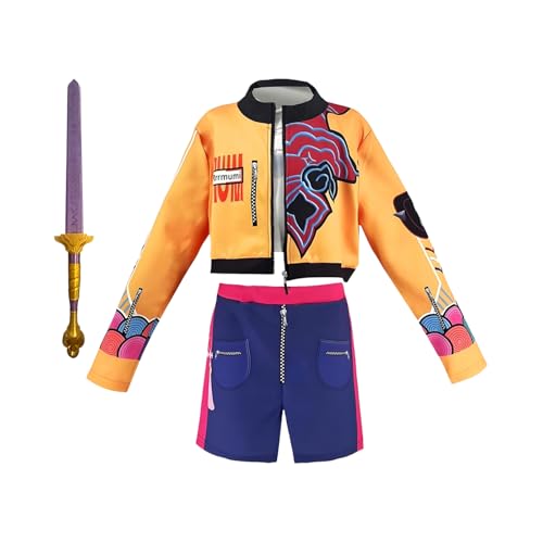 XIAOXIAOYU Costume Anime Hunters Cosplay Girls, Cosplay K-Pop1 Demons Hunters Huntrix1 Tenue Mira1 Zoey1 Rumi1 Uniforme, Jacket Shorts Suit avec swords1