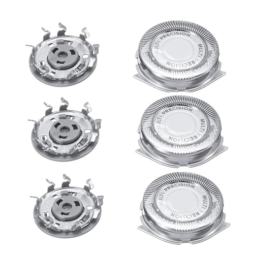 Cabezal de afeitado redondo de repuesto for hombre, cuchillas universales plateadas for las series SH70, SH90, HQ8 y HQ9.
