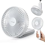 卓上扇風機 携帯扇風機 手持ち扇風機 4000ｍAh大容量 最長20時間連続使用 4段階風量調節 ハンディファン 折りたたみ可能 20dB静音 超強力送風 持ち運びに便利 壁掛け/手持ち/首掛け/卓上 USB充電式 熱中症対策 暑さ対策 安全設計 オフィス/スポーツ観戦/花火大会/夏祭り ギフトに最適 日本語取扱説明書付き『2025夏新設計・瞬時冷感』WSKEN (ホワイト)