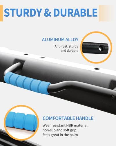 Image of ROADER Bronco Front Grab Handles for 2021 2022 2023 Ford Bronco 2 /4 Door Roll Bar Grip Handles, Upgraded Non-Slip Aluminum Blue Handles Bronco Interior Accessories (Not Fit Rear Seat)