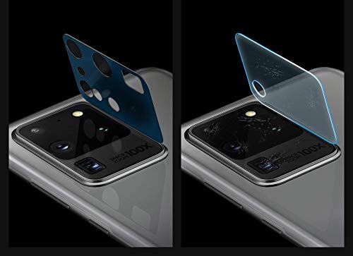 Image of 9H 3D Back Camera Lens Protector Compatible For Oppo F17 Pro [Full Coverage 360 Degree protection Tempered Glass Film Bubble-Free Anti-Scratch Easy Install Ultra-Thin]-(Black)