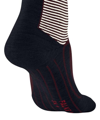 FALKE Damen Skisocken SK4 Advanced W Kh Wolle Funktionsmaterial warm dünn 1 Paar, Rot Merlot 8117 Trend, 37-38 – Ansicht 3