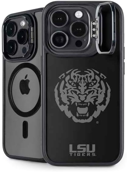 Skinit Kickstand Phone Case Compatible with iPhone 15 Pro Max - Officially Licensed LSU Geaux Tigers Design