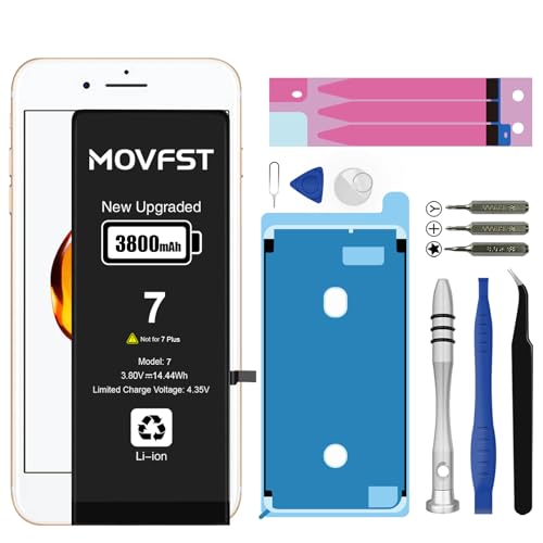 MOVFST Replacement Battery for iPhone 7 Li-ion Polymer 3800mAh High Capacity Battery Fit for iPhone 7 Model A1660 A1778 A1779 with Repair Tool Kits