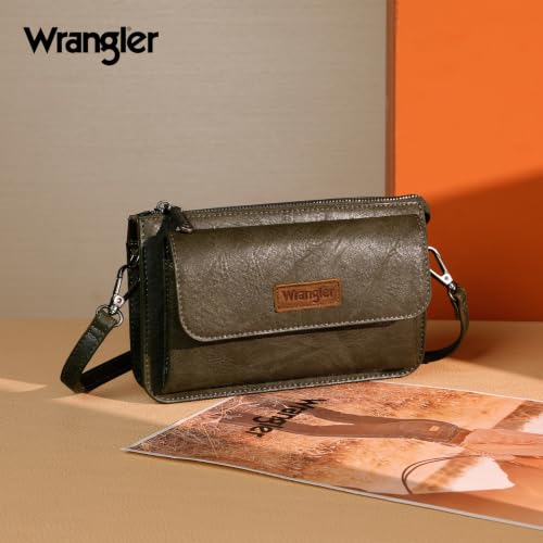Image of Wrangler Crossbody Wallet for Women RFID Clutch Phone Purse with Credit Card Slots | RFID