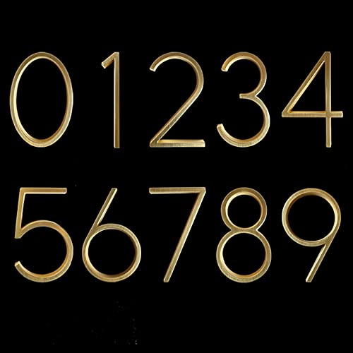 Numéro de porte laiton doré 125 mm visible et résistant aux intempéries - 7