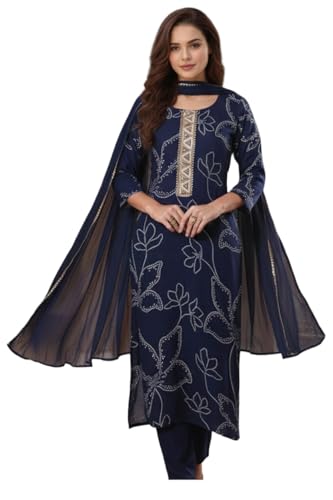 Ensemble ethnique kurta en viscose haut de gamme avec finitions élégantes