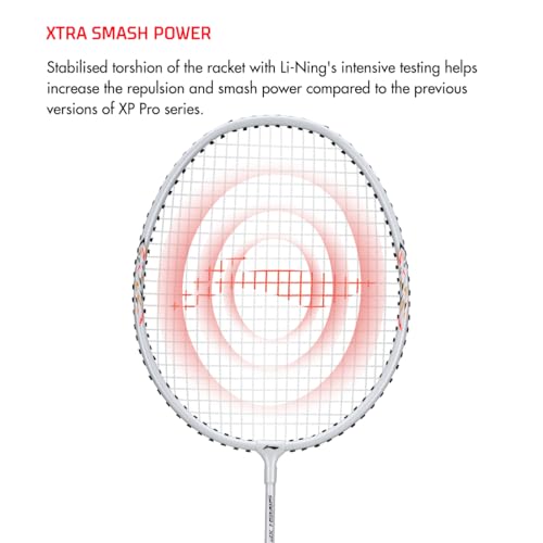 Li-Ning Aluminium XP-707 PRO Badminton - (Strung)+ Full Cover,Pink 4 41 pXMJCQDL