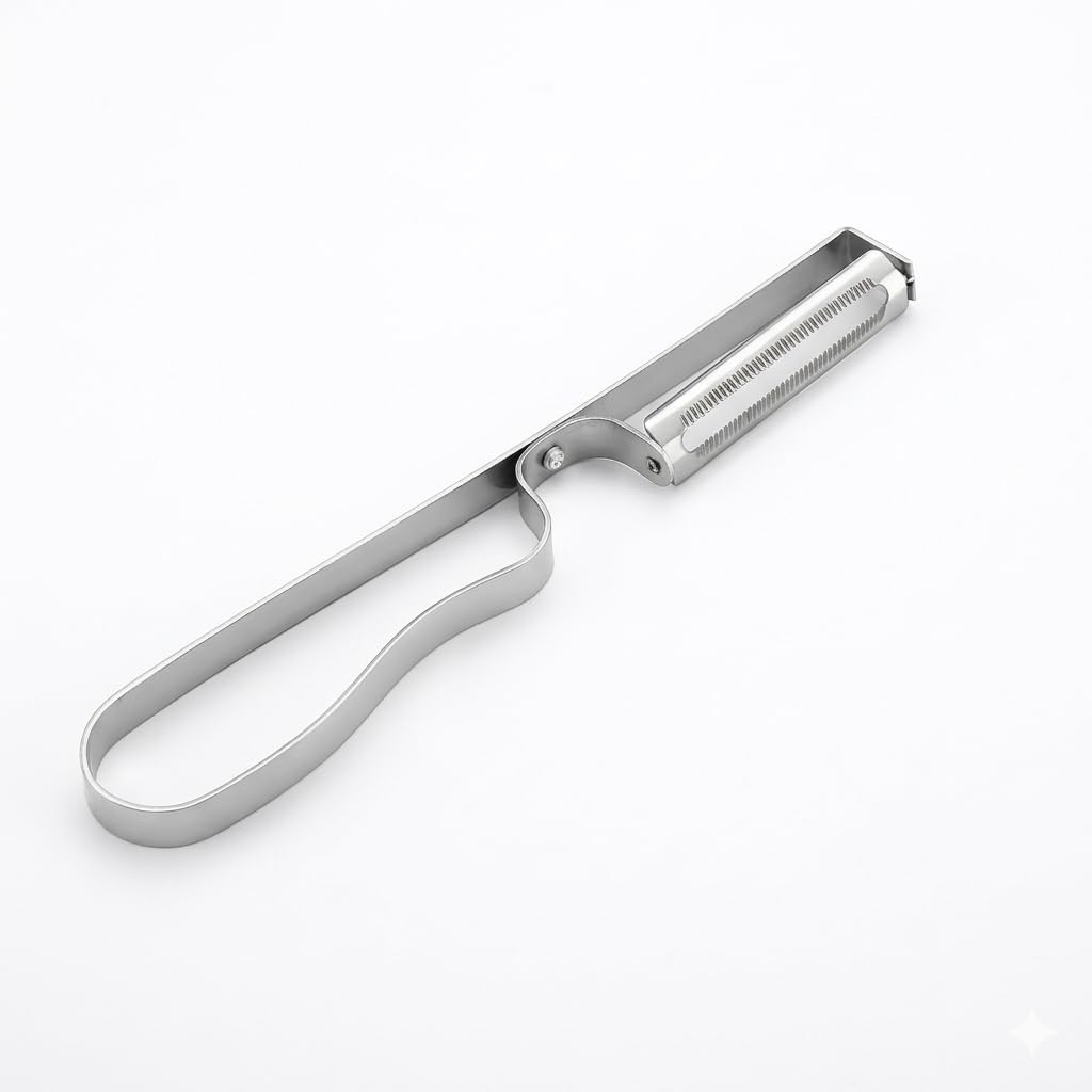Uyt Life Paslanmaz Çelik Pratik Yan Soyacak - Keskin Sebze ve Meyve Soyucu, Patates, Salatalık, Havuç Soyma Aparatı - Ergonomik Metal Tasarım (18 cm)