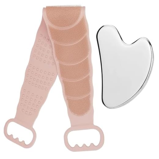 BAIMEI Gua Sha Facial Tool & Silicone Back Scrubber Set