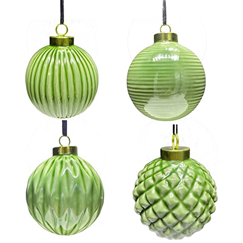 Keramik-Weihnachtskugeln, Ornamente, Weihnachtsbaum, hängende Dekoration, Weihnachtskugel, Ornamente, Kunst- und Bastelbedarf für Bauernhaus Cover