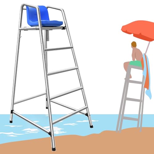 Silla de Salvavidas Elevada para Piscina Acero Inoxidable miniatura 1