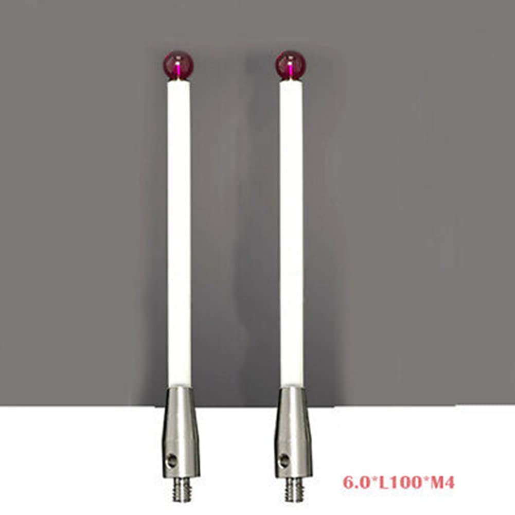 Renishaw A-5000-3712 Lot de 2 stylets à sonde CMM Longueur 100 mm Tige en céramique Pointe boule 6 mm Poignée filetée