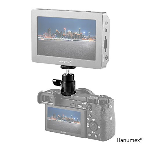 Image of HANUMEX LCD Monitor Adapter 1 4 inch Camera Hot Shoe Mount +Hot Shoe Base to Video Camcorder Hot Shoe for LCD MonitorsFlash Led Video Light Camera