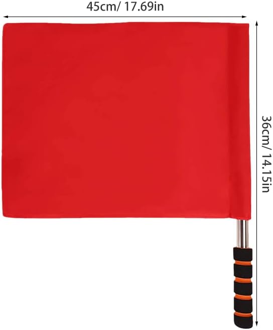 NUOBESTY 2pcs Referee Flags Handheld Signal Flags With Sponge Handle For Soccer Basketball Football Sports Competition - Image 2