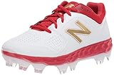 baseball spikes jordan Entresuela REVlite New Balance Women\'s Velo V1 Molded Baseball Shoe, red/White, 10.5 B US