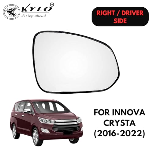 Image of Kylo Innova Crysta (2016-2022) Driver Side (Right Side) Car Side Mirror Glass /Tukdi /Sub Mirror Plate