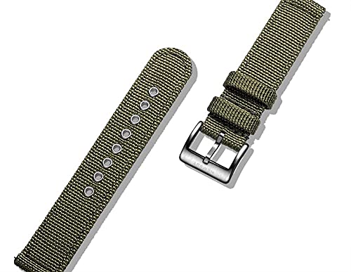 Bracelets de montre en nylon 20mm 22mm vert de remplacement robustes - 3