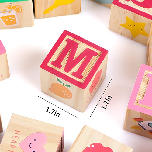 Fopnets Wooden Abc Building Blocks 36 Large Stacking And Building Blocks For Toddlers Colorful Alphabet Number Icons Preschool Educational Montessori Toys For Boys Girls Gifts #TOP6