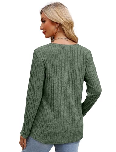 Image of XIEERDUO Long Sleeve Shirts for Women Tunic Tops Casual Fall Tops Lightweight Sweaters 2025