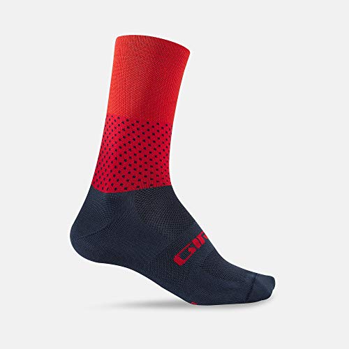 Giro Comp Racer High Rise Cycling Socks - Tri-Split Midnight/Bright Red/Dark Red (2020)